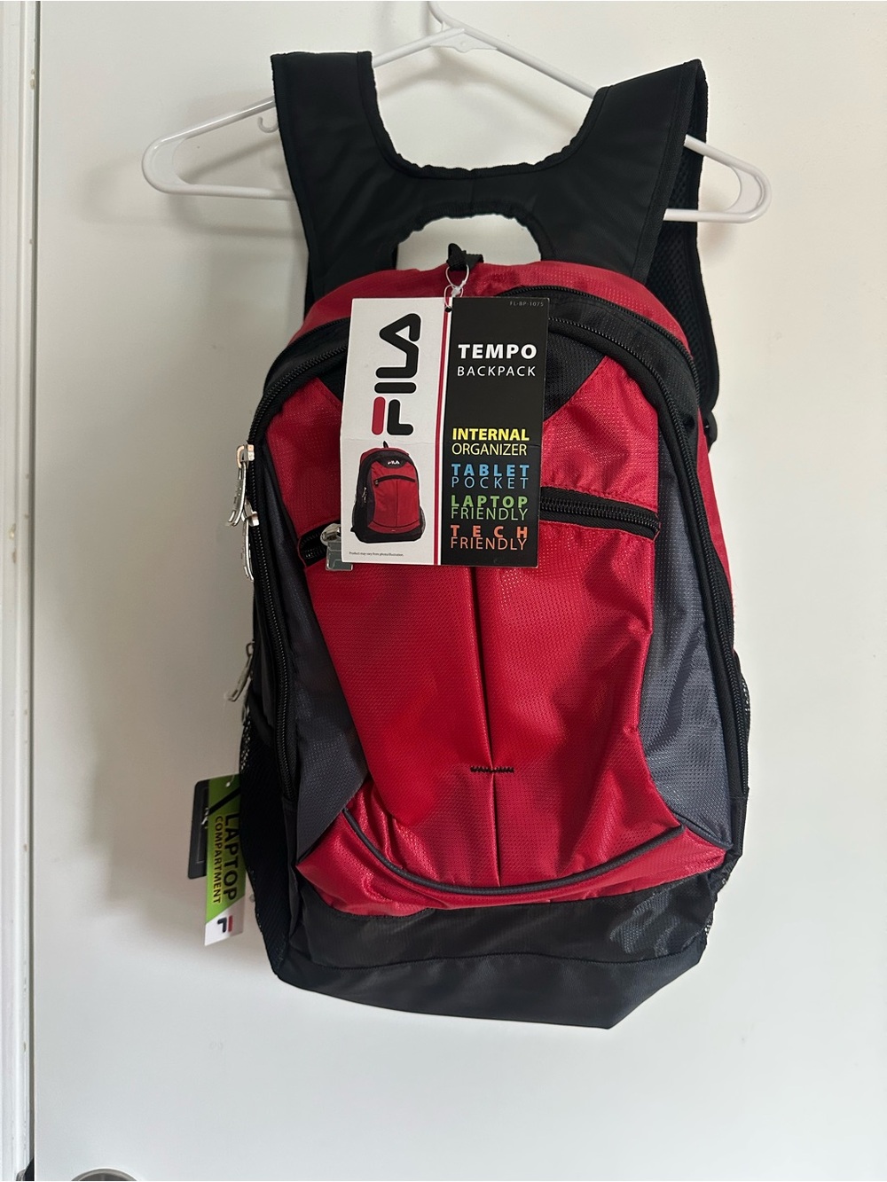Fila Red and Black Tempo Backpack
